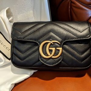 NIB authentic Gucci matelassé chevron mini bag